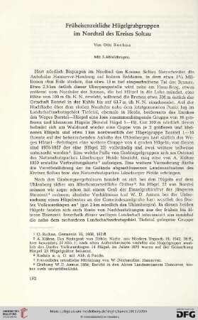 Neue Folge 14: Früheisenzeitliche Hügelgrabgruppen im Nordteil des Kreises Soltau
