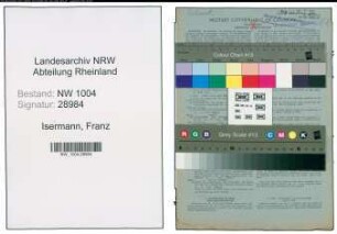 Entnazifizierung Franz Isermann , geb. 16.03.1892 (Bandweber)