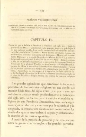 Período vigésimonono. Comprende desde principos del siglo XIX hasta el establecimiento ...