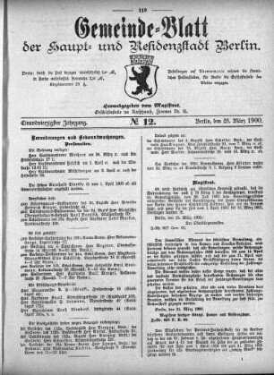 1900,12: No. 12, 25. März 1900