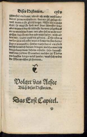 Volget das Achte Buch diser Historien.