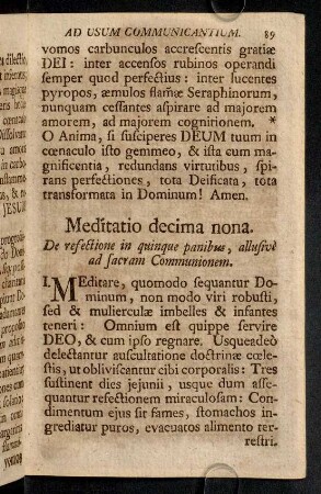 89-94, Meditatio decima nona