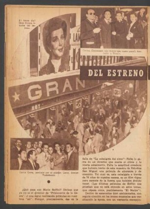 Del estreno de "La cabalgata del circo"