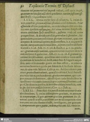 LXXXI. Pontificii sex potissimum utuntur Gratiae divisionibus …