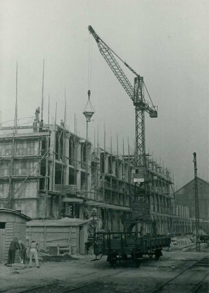 Betonschalplatten - Bauweise, Speicher im Mannheimer Hafen, 1947-1949
