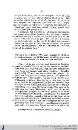 Wie sich herr Gotfridt Wernher freiherr zu Zimbern in sterbendsleufen zu Wildenstain gehalten...