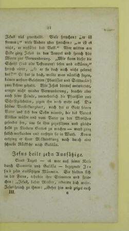 Jesus heilt zehn Aussätzige