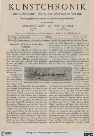 Heft 31 (21. Juli 1892)