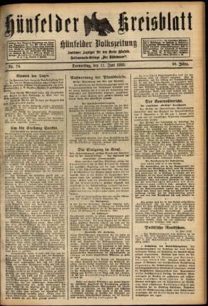 Ausgabe vom Donnerstag, den 11. Juni 1925.