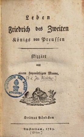 Leben Friedrichs des Zweiten Königs von Preussen, 3