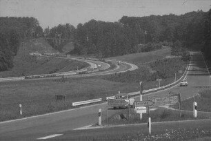 Rohrbrunn: B 8 und Autobahn Frankfurt-Würzburg bei Rohrbrunn