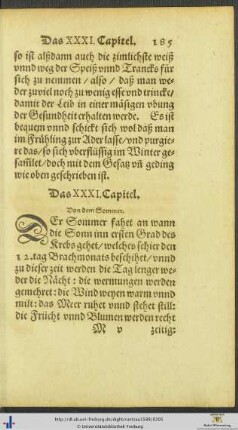 Das XXXI. – XL. Capitel