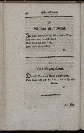 IX. Nöthiges Arzneymittel.