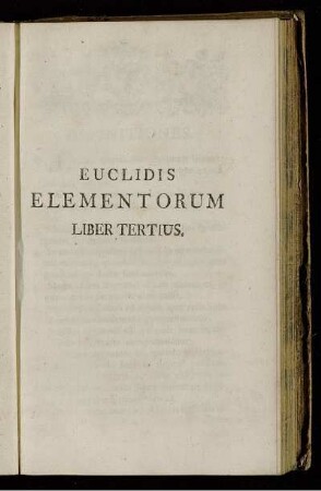 Euclidis Elementorum Liber Tertius.
