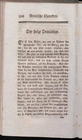 Der stolze Demüthige.