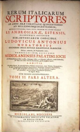 Rerum italicarum Scriptores, 2,2