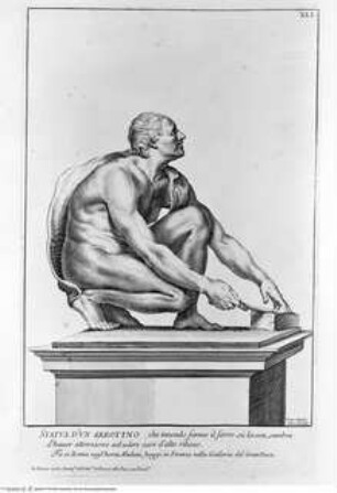 Raccolta di statue antiche e moderne / data in luce sotto i gloriosi auspicj di N.S. Papa Clemente XI. da Domenico de Rossi. Illustrata colle sposizioni a ciascheduna immagine di Paolo Alessandro Maffei Roma : Stamperia alla Pace Domenico de Rossi, 1704.Schleifer (Tafel XLI) - Raccolta di statue antiche e moderne...