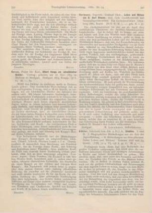 340 [Rezension] Köhler, J. A., Erlebtes. I. und II