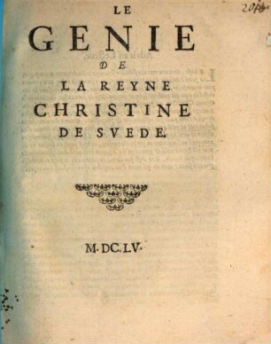 Le génie de la reyne Christine de Suede