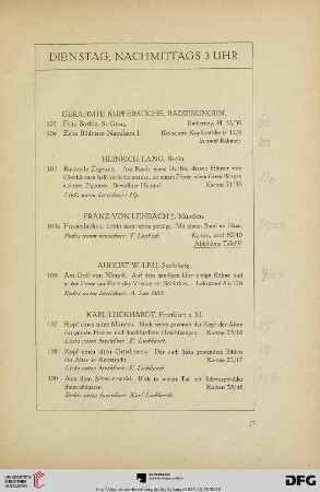 Dienstag, nachmittags 3 Uhr (Nr. 103-208)