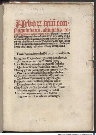 Arborum trium, consanquinitatis, affinitatis, cognationisque spiritualis lectura