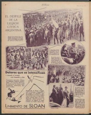 El desfile de la Legión Cívica Argentina