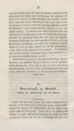 32-45 Bemerkungen zur Genesis : Fortsetzung