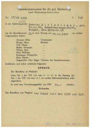 Dirlewanger, Donatus