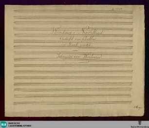 Wanderers Nachtlied - Don Mus.Ms. 1754 : Coro; E|b