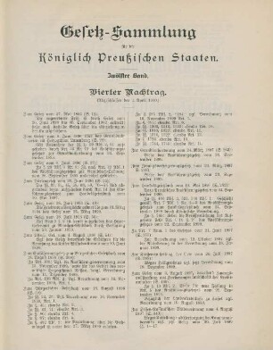Vierter Nachtrag