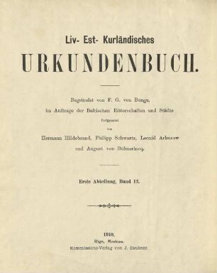 Liv-, est- und kurländisches Urkundenbuch : nebst Regesten, 1. Abteilung. 1460-1472