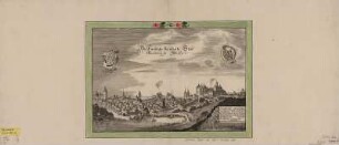 Ansicht von Altenburg, Kupferstich, 1650 : Die Fürstliche Residentz Stat Altenburg in Meissen / [Stecher Matthaeus Merian]. - [Franckfurt] : [Matthaeus Merian] , [1650]. - 1 Kunstbl. : Kupferst. ; 35 x 24 cm
