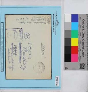 Privat-Feldpostbrief, Schiffsname/Landeinheit: 1. U-Boot-Ausbildungsabteilung Zeven; Frankatur, Mi.-Nr.: [Keine]; Poststempel: Zeven (Bremen) 2a 26.3.45.-18; Nebenstempel: Feldpost! !. Ausbildungsabteilung Zeven Bremen