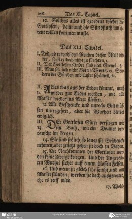 Das XLI. Capitel