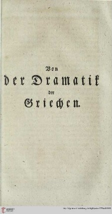 Von der Dramatik der Griechen
