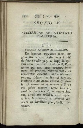 Sectio V. De Successione Ab Intestato Praetoria.