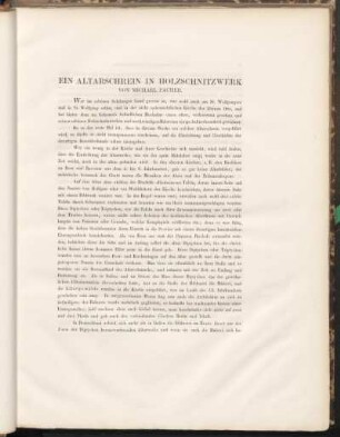 Ein Altarschrein in Holzschnitzwerk von Michael Pacher.