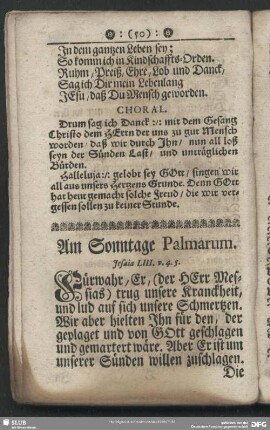 Am Sonntage Palmarum