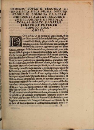 Libro ... Della Deca ... Delle Historie Di Bologna, 1,2