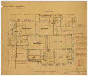 Villa Dotti, Berlin-Grunewald: Grundriss Erdgeschoss 1:50