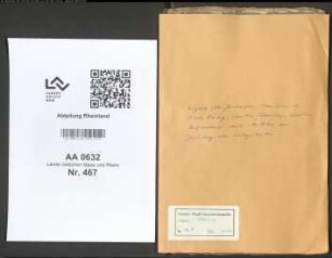 Eingabe der Gemeinden Franken und Niederbreisig, Kanton Franken, zwecks Aufnahme einer Anleihe zur Deckung der Kriegskosten