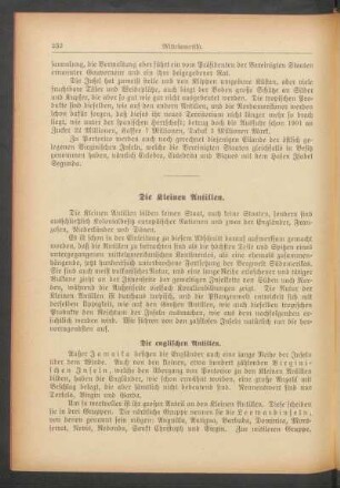 Die Kleinen Antillen.