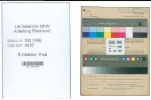 Entnazifizierung Paul Schleicher , geb. 29.06.1906 (Bankbeamter)