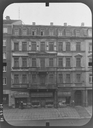 Dresden-Neustadt, Hoyerswerdaer Straße 34. Wohn- und Geschäftshaus (um 1875). Straßenfront