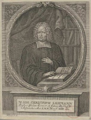 Bildnis des Ioh. Christoph Lehmann