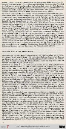 Zwischen Barock und Klassizismus