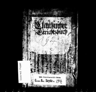 Gerichtshandelsbuch von Clausnitz/Erzgeb., Bd. 04
