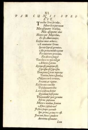 XI. Par Cunis Spes Est.