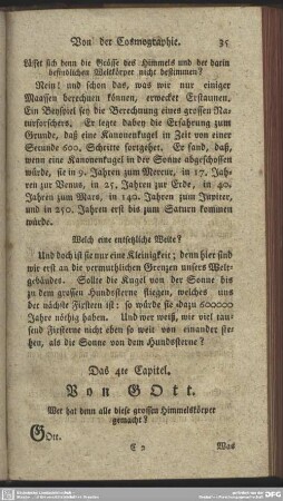 Das 4te Capitel. Von GOtt