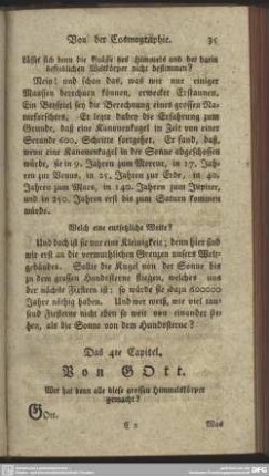 Das 4te Capitel. Von GOtt